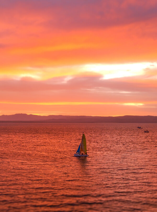 catamaran con sunset en paracas