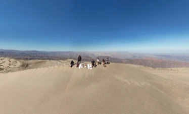 cumbre cerro blanco con pasajeros