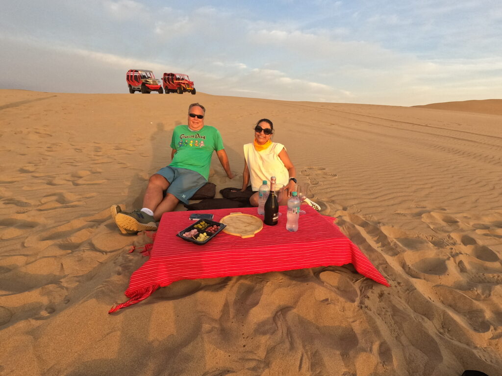 picnic huacachina sunset