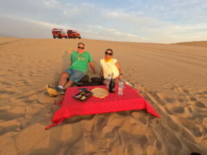 picnic huacachina sunset