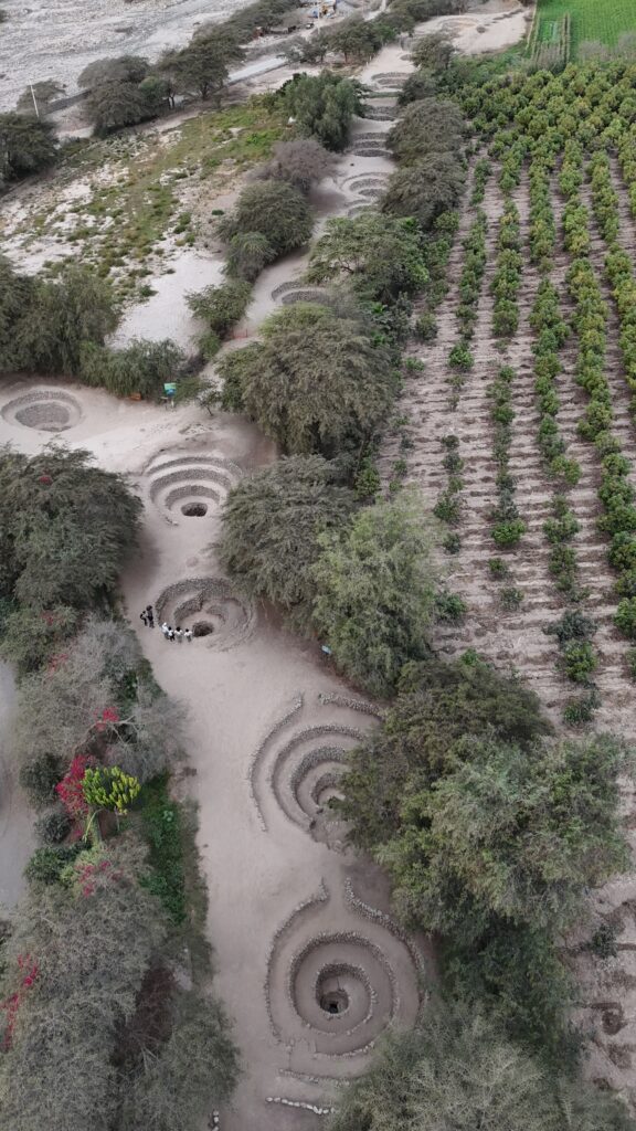 vista de drone acuerductos