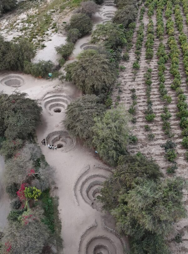 vista de drone acuerductos